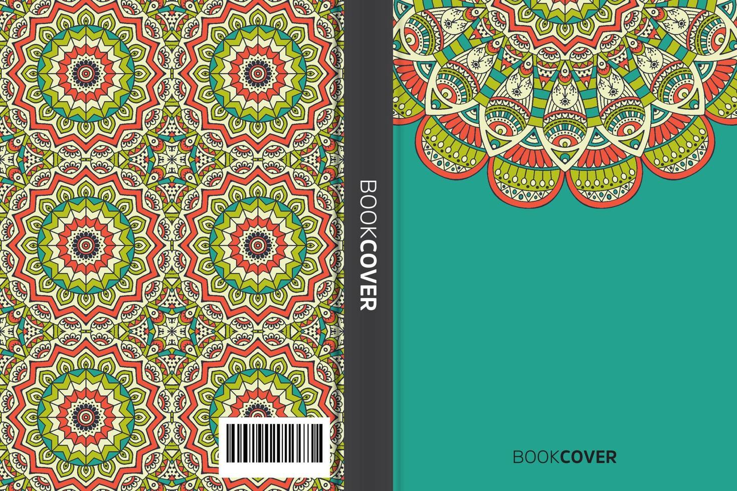 libro di copertina mandala vettore