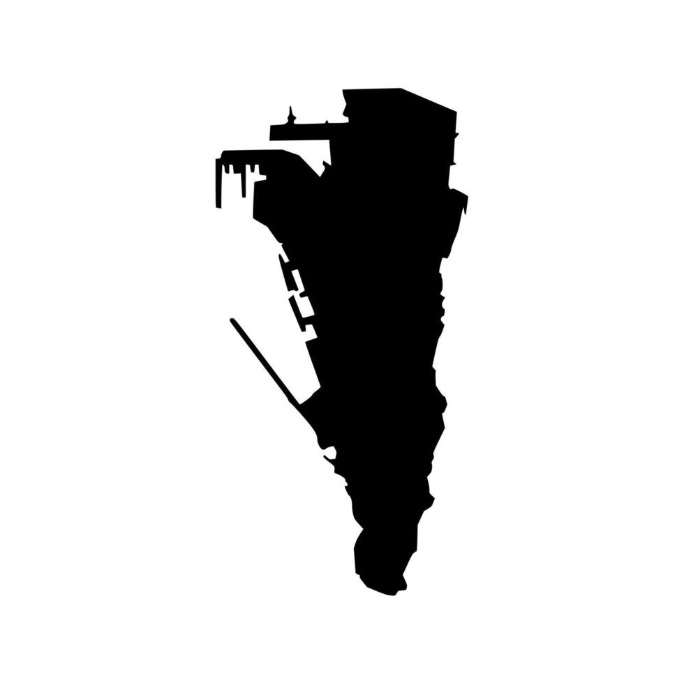 alto dettagliato vettore carta geografica - qibilterra