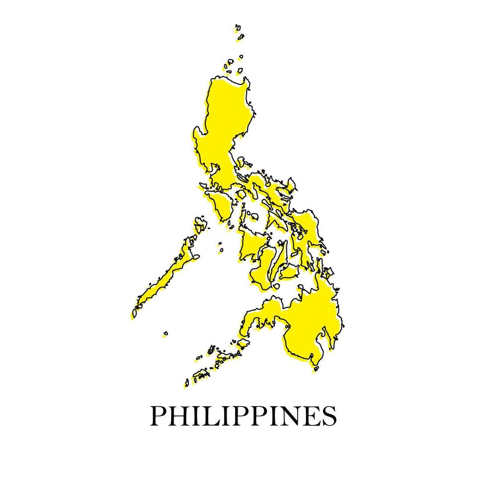 alto dettagliato vettore carta geografica - Filippine