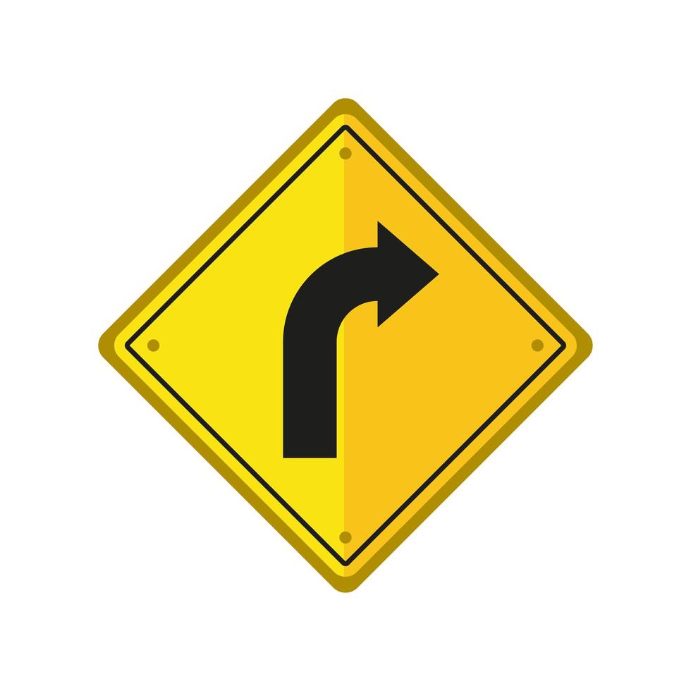 segno di freccia stradale vettore