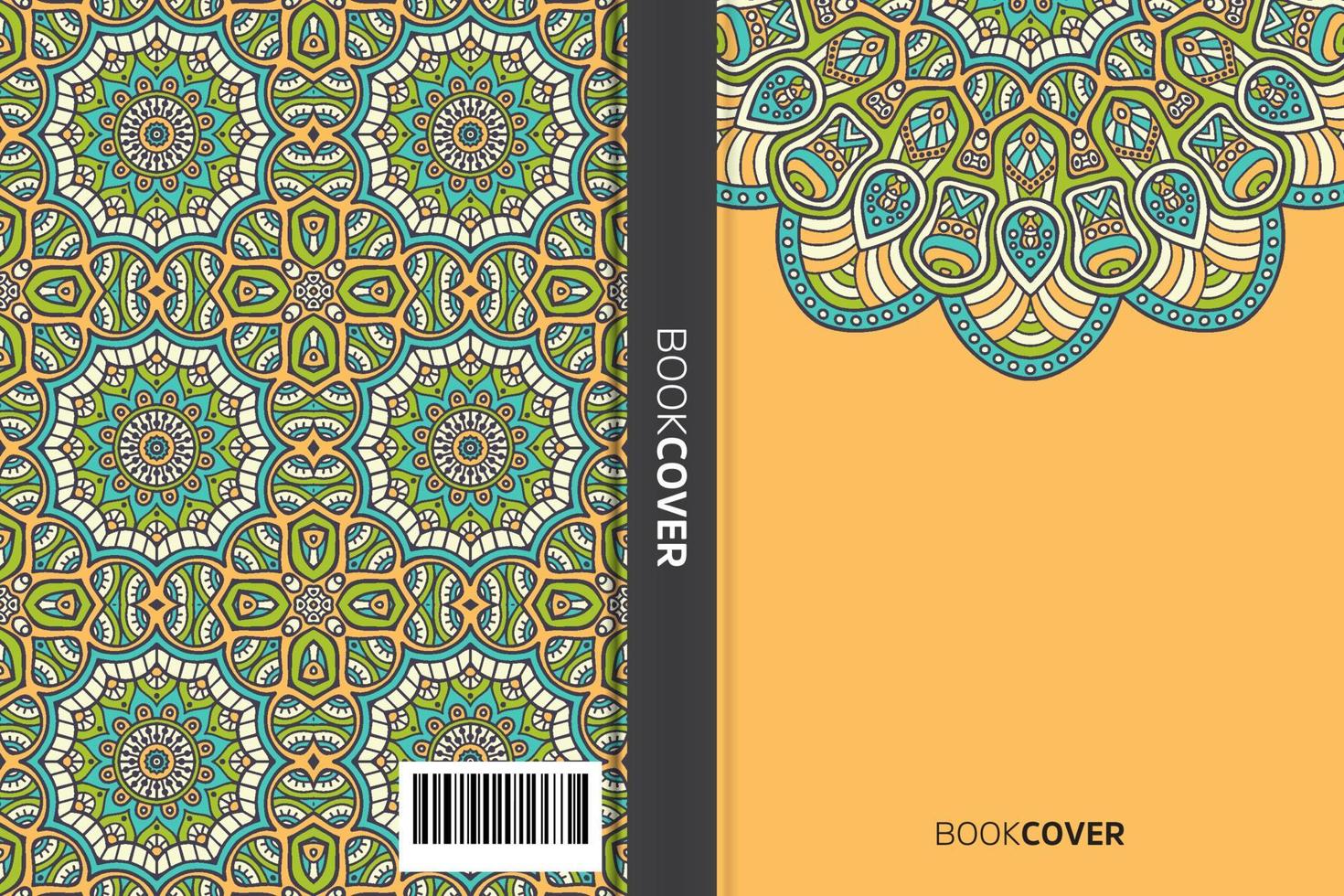 libro di copertina mandala vettore