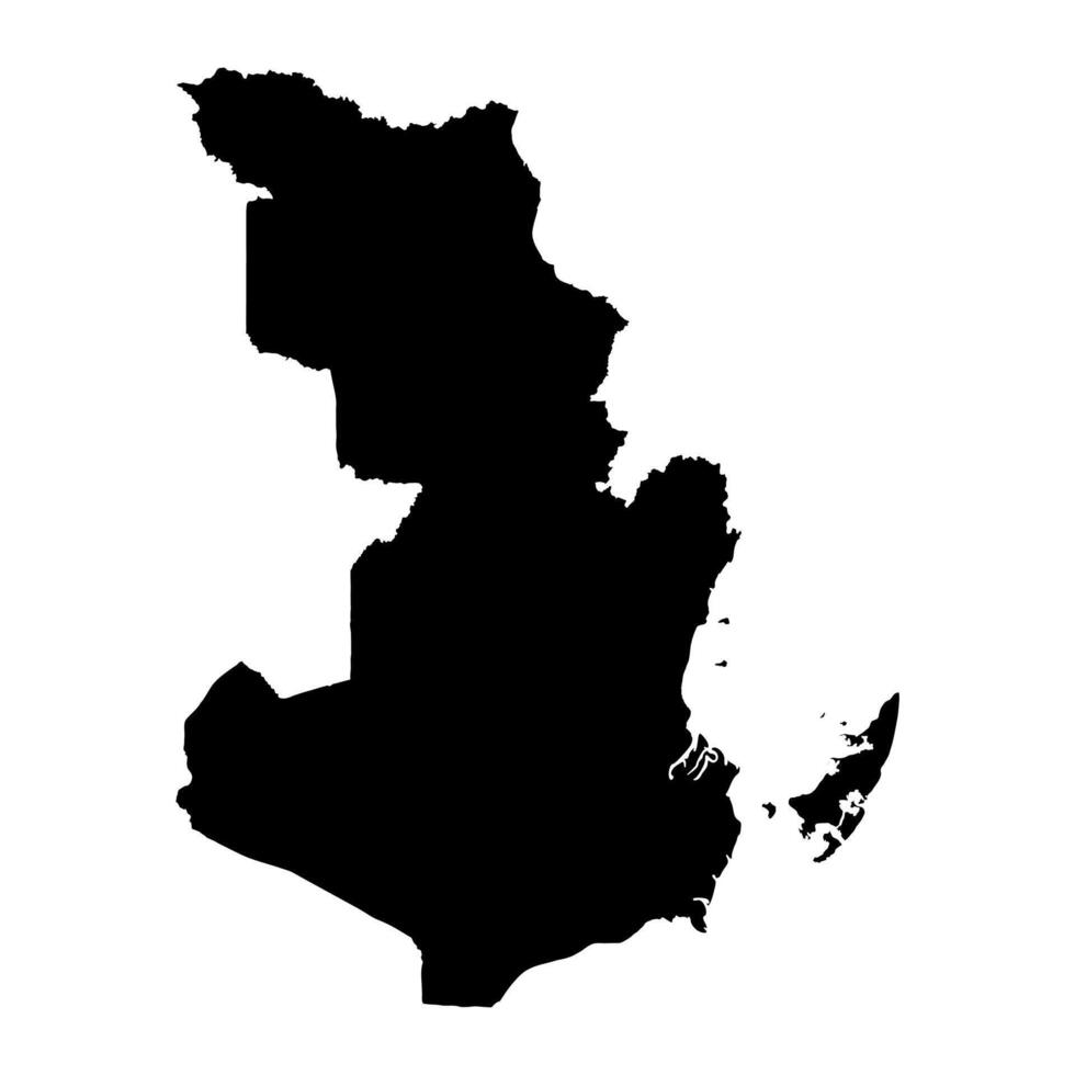 pwani regione carta geografica, amministrativo divisione di Tanzania. vettore illustrazione.
