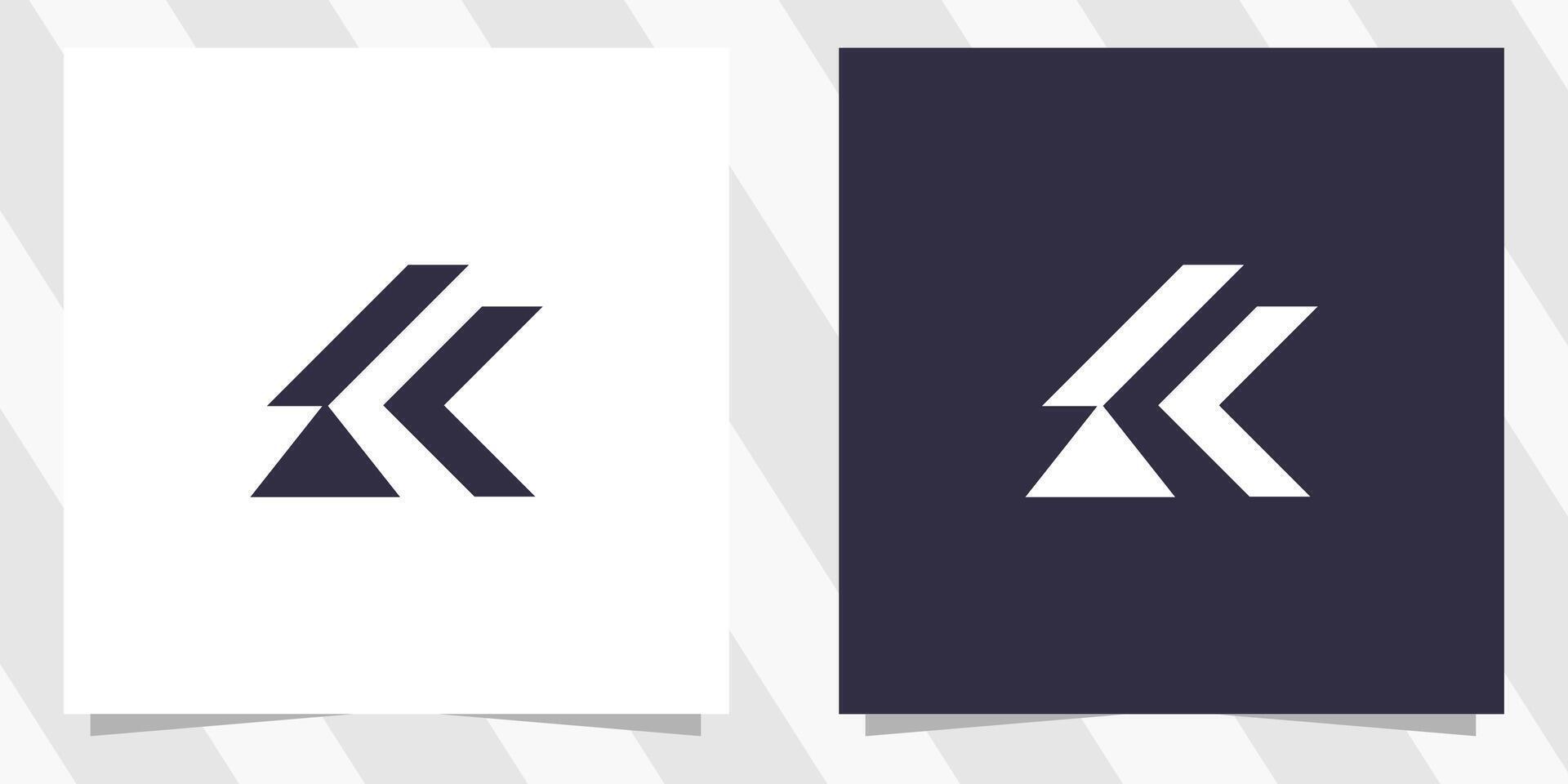 lettera kf fk logo design vettore