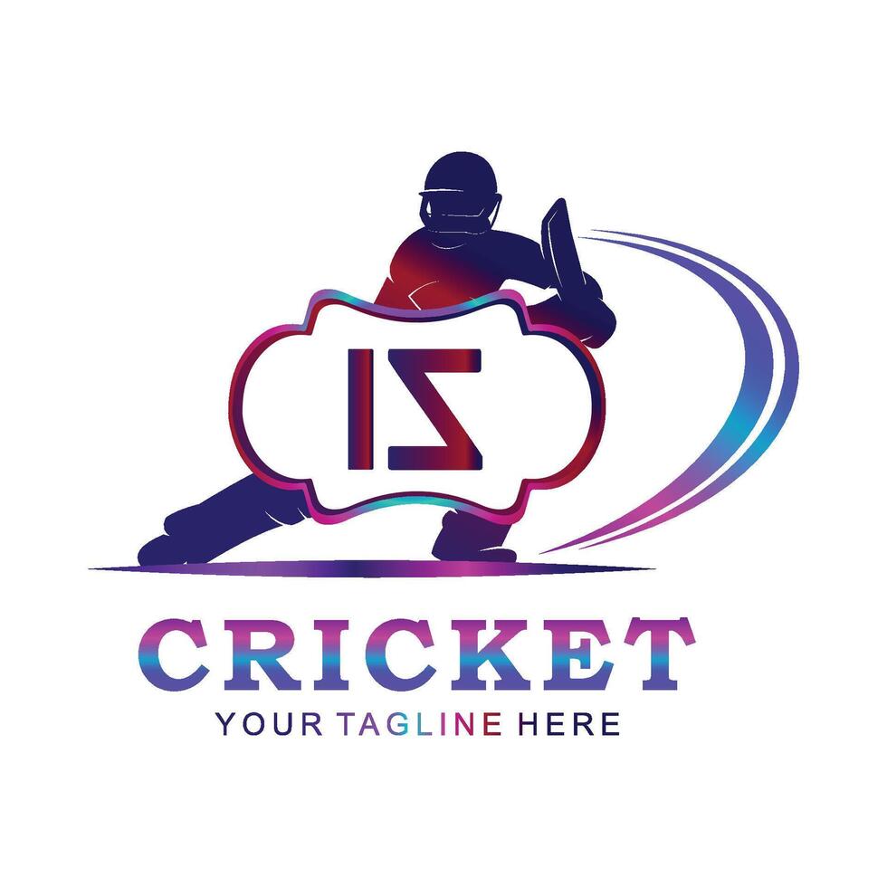 iz cricket logo, vettore illustrazione di cricket sport.
