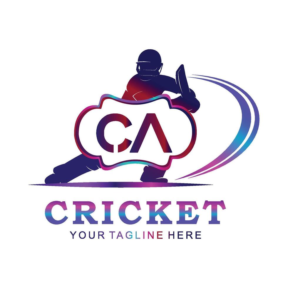 circa cricket logo, vettore illustrazione di cricket sport.