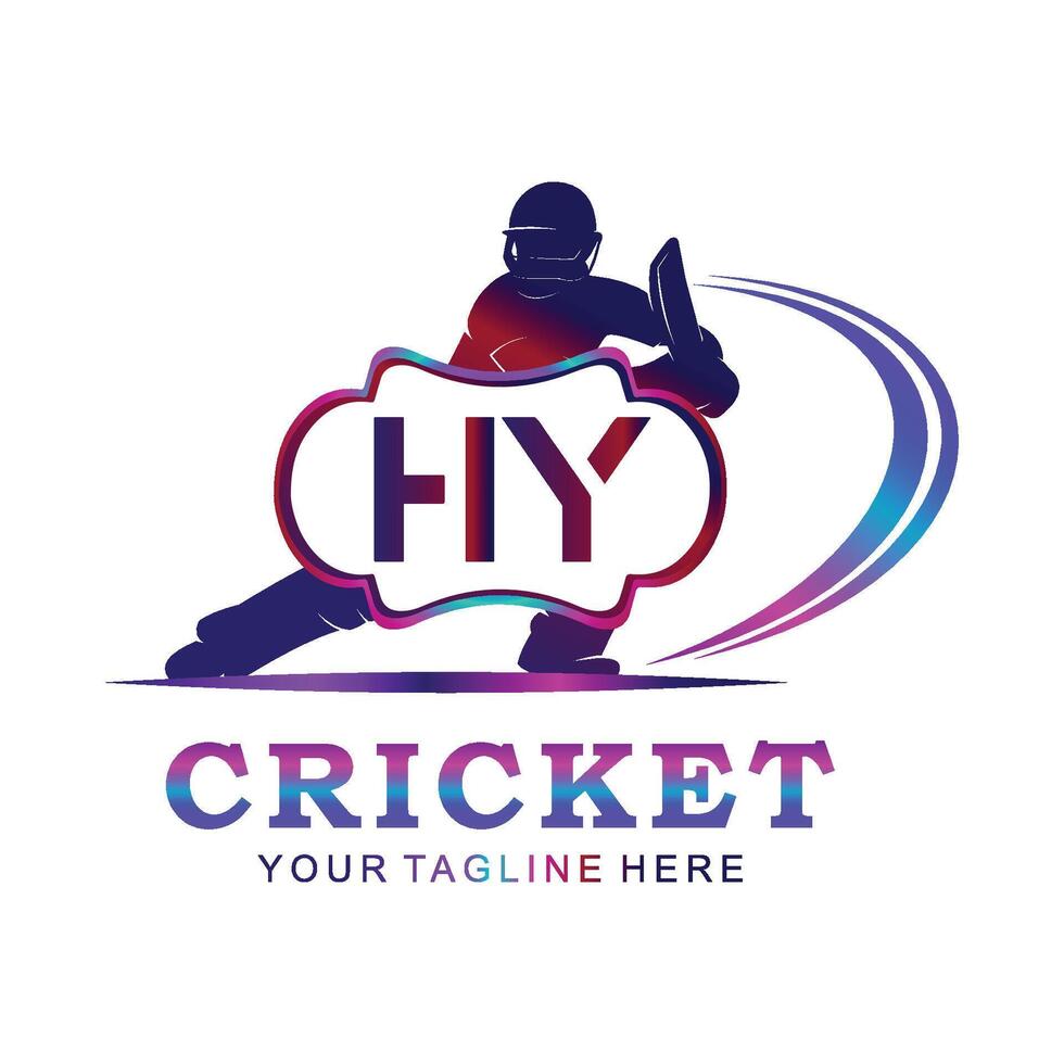 ciao cricket logo, vettore illustrazione di cricket sport.