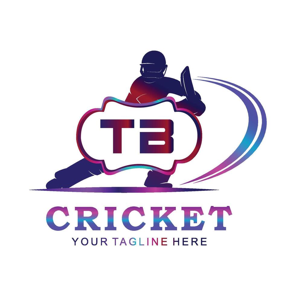 tb cricket logo, vettore illustrazione di cricket sport.