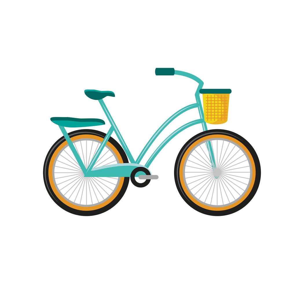 bicicletta con cestino vettore