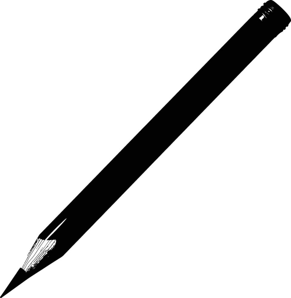 ai generato silhouette matita nero colore solo vettore