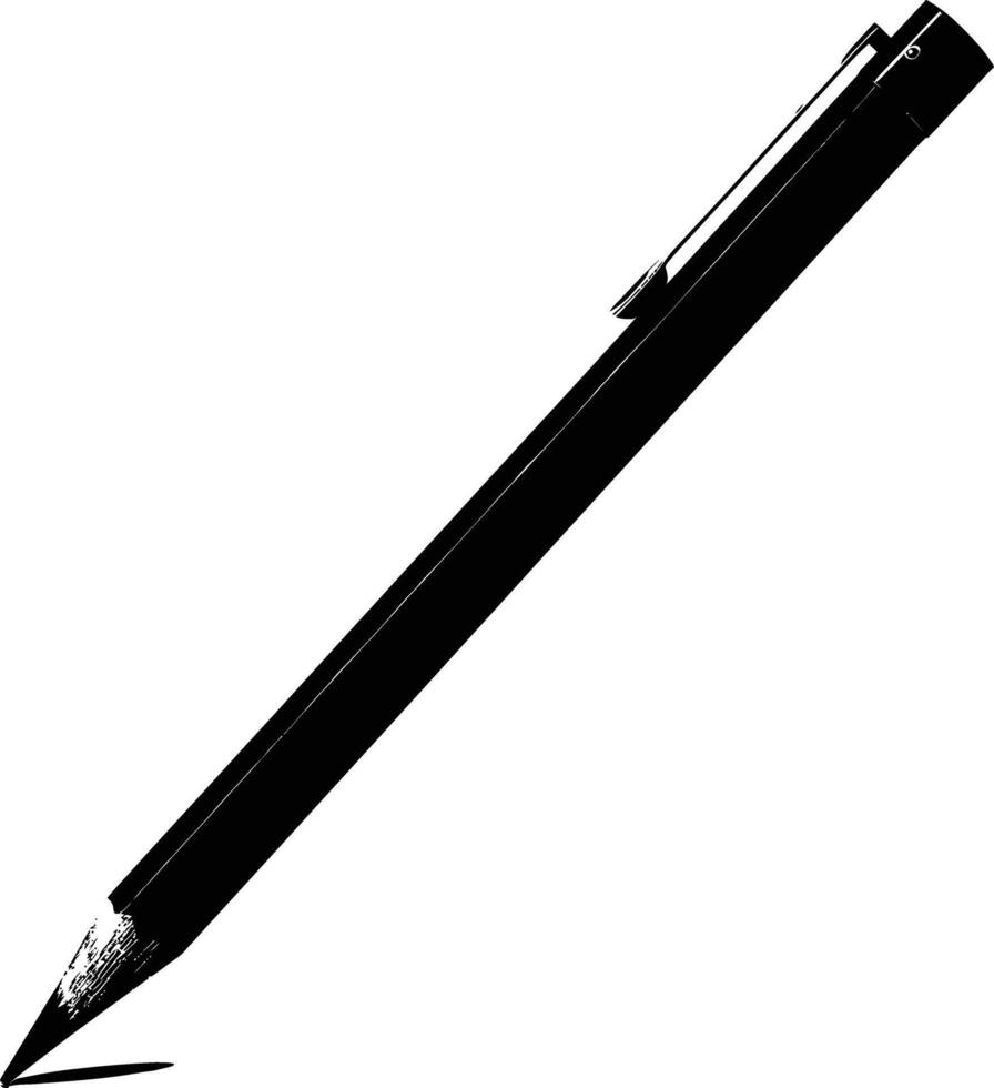 ai generato silhouette matita nero colore solo vettore