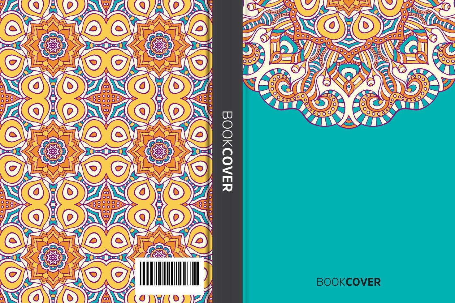 libro di copertina mandala vettore