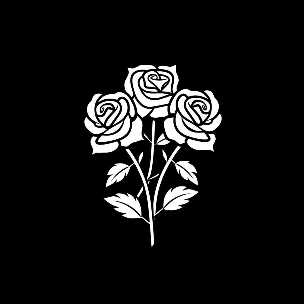 Rose - minimalista e piatto logo - vettore illustrazione