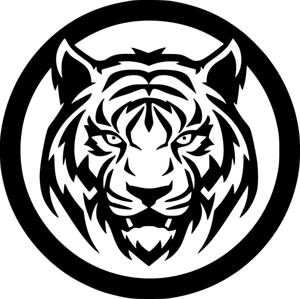 tigre - minimalista e piatto logo - vettore illustrazione