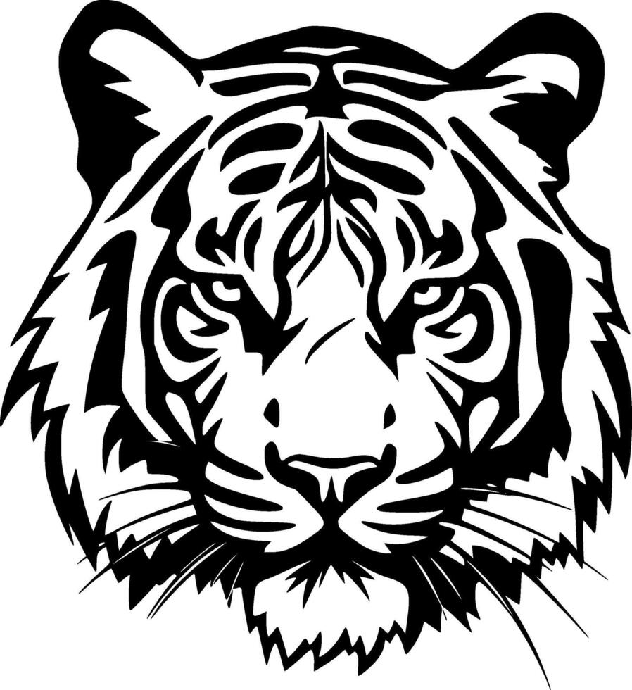 tigre, minimalista e semplice silhouette - vettore illustrazione