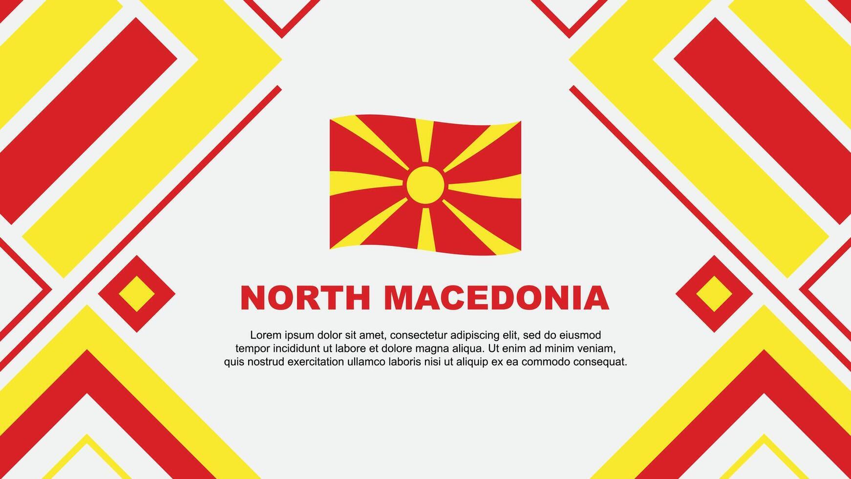 nord macedonia bandiera astratto sfondo design modello. nord macedonia indipendenza giorno bandiera sfondo vettore illustrazione. nord macedonia bandiera