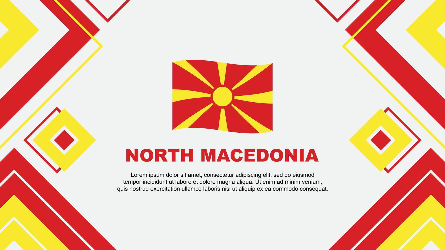 nord macedonia bandiera astratto sfondo design modello. nord macedonia indipendenza giorno bandiera sfondo vettore illustrazione. nord macedonia sfondo