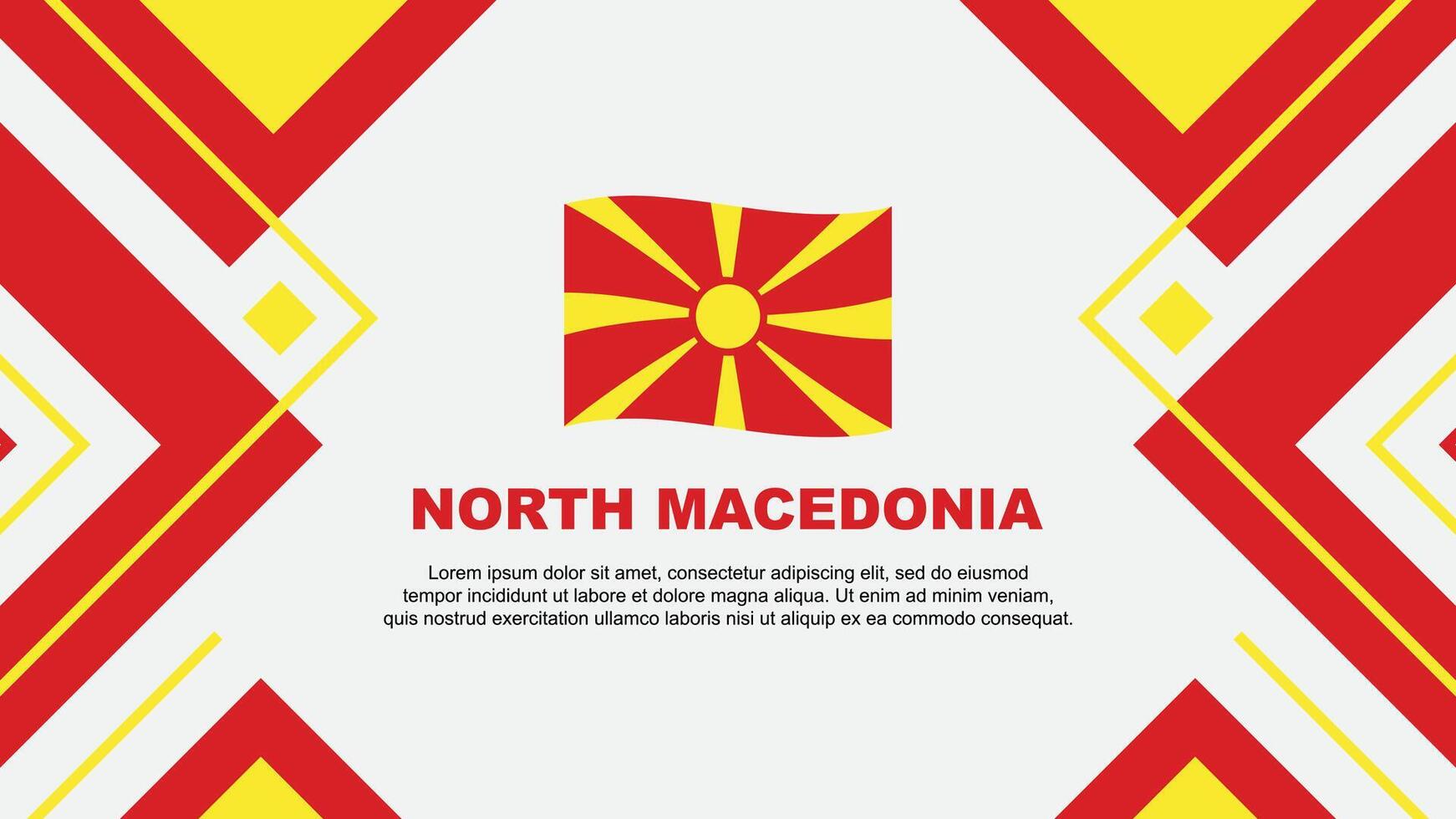 nord macedonia bandiera astratto sfondo design modello. nord macedonia indipendenza giorno bandiera sfondo vettore illustrazione. nord macedonia illustrazione