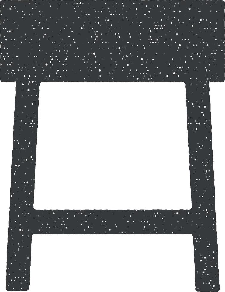 sgabello glifo icona vettore illustrazione nel francobollo stile