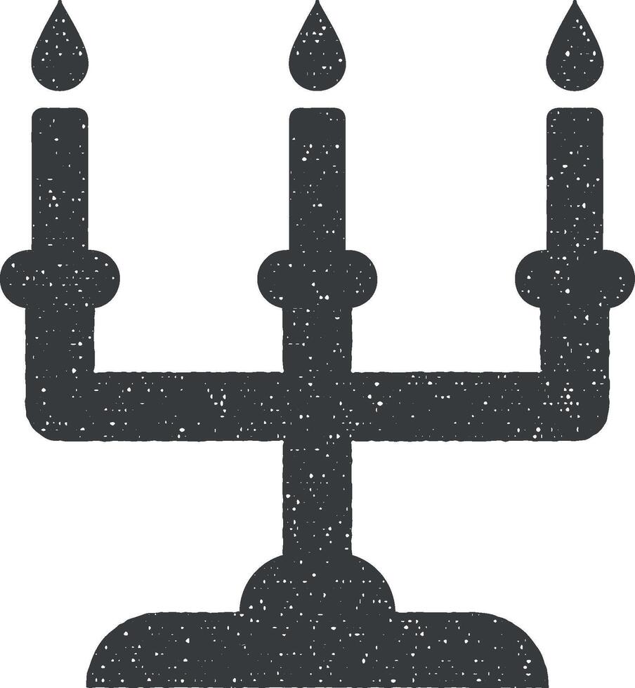 Pasqua, candele icona vettore illustrazione nel francobollo stile