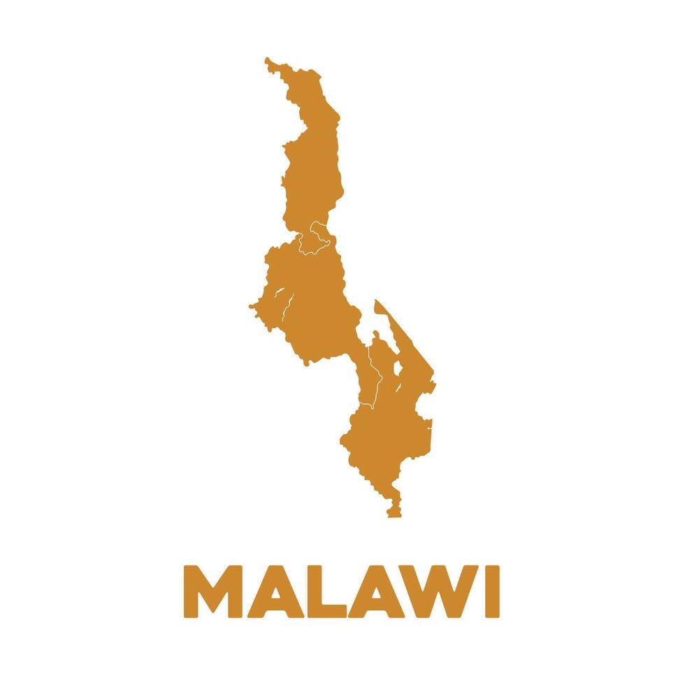 dettagliato malawi carta geografica vettore