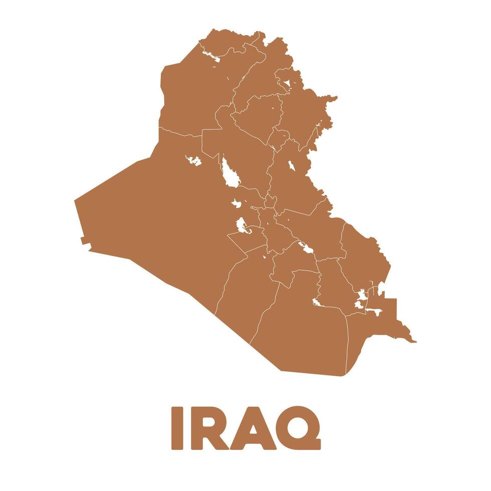 dettagliato Iraq carta geografica vettore