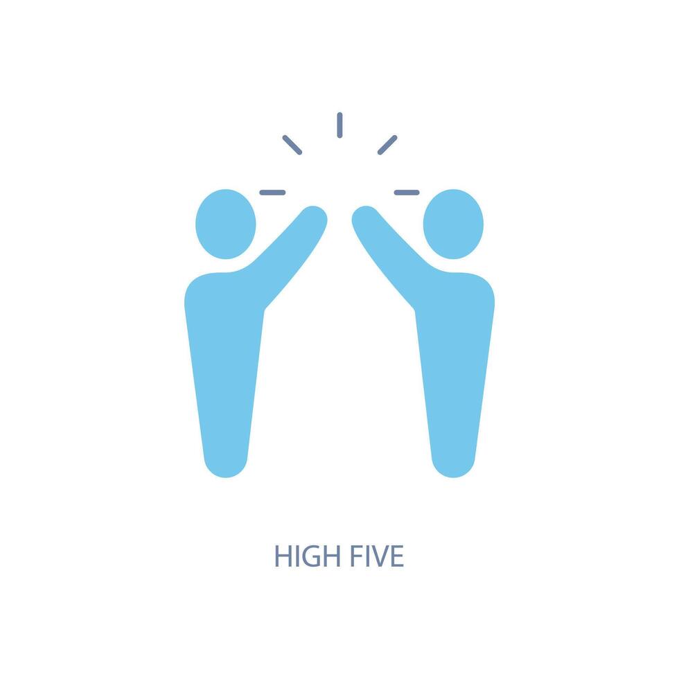 alto cinque concetto linea icona. semplice elemento illustrazione. alto cinque concetto schema simbolo design. vettore