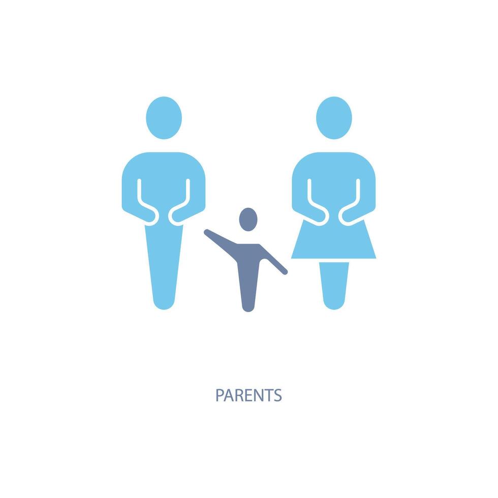 genitori concetto linea icona. semplice elemento illustrazione. genitori concetto schema simbolo design. vettore