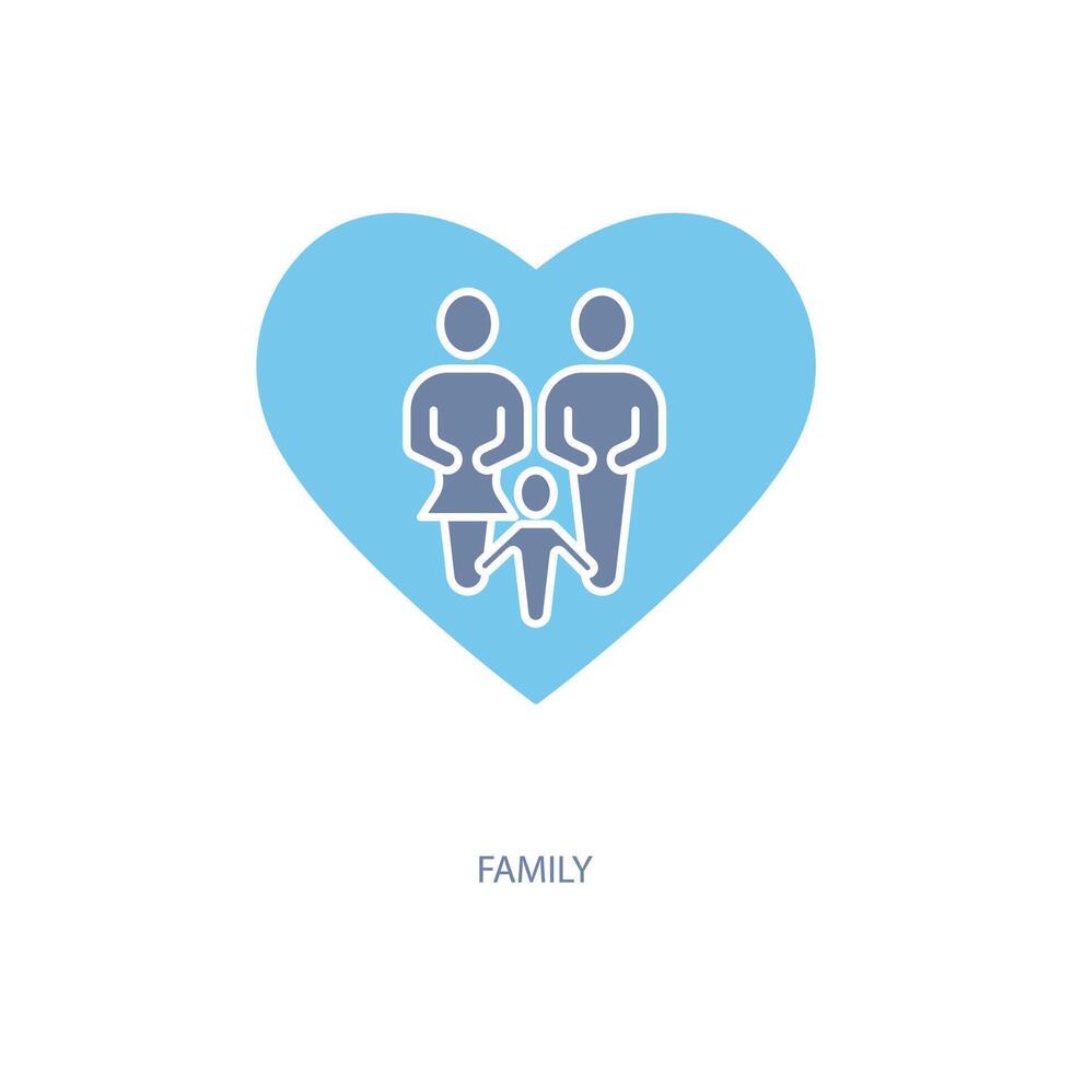 famiglia concetto linea icona. semplice elemento illustrazione.famiglia concetto schema simbolo design. vettore