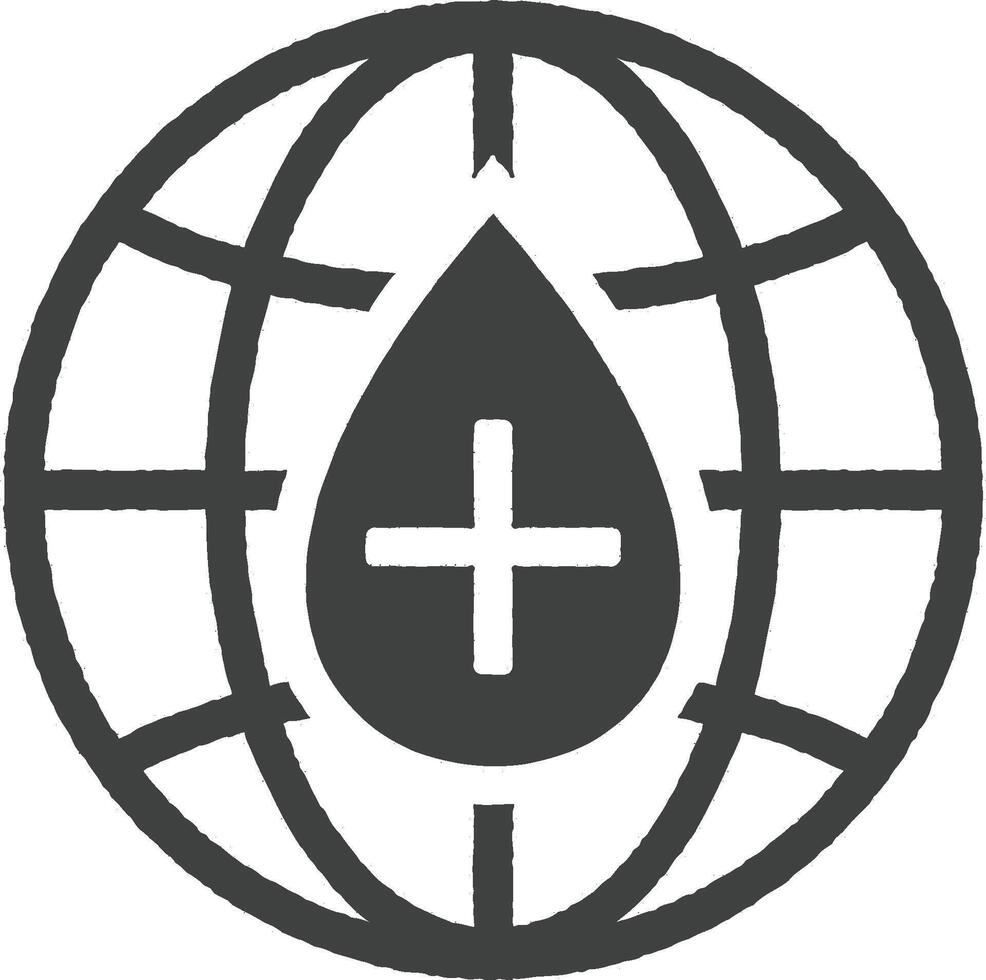 globo icona vettore illustrazione nel francobollo stile