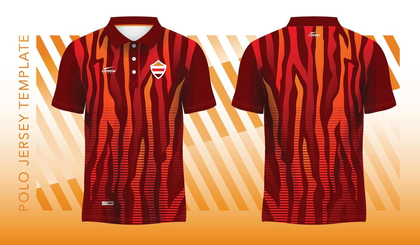 rosso astratto sfondo e modello per polo maglia sport design vettore