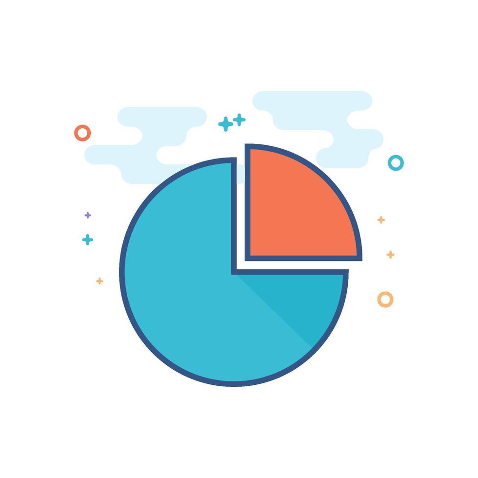 torta grafico icona piatto colore stile vettore illustrazione