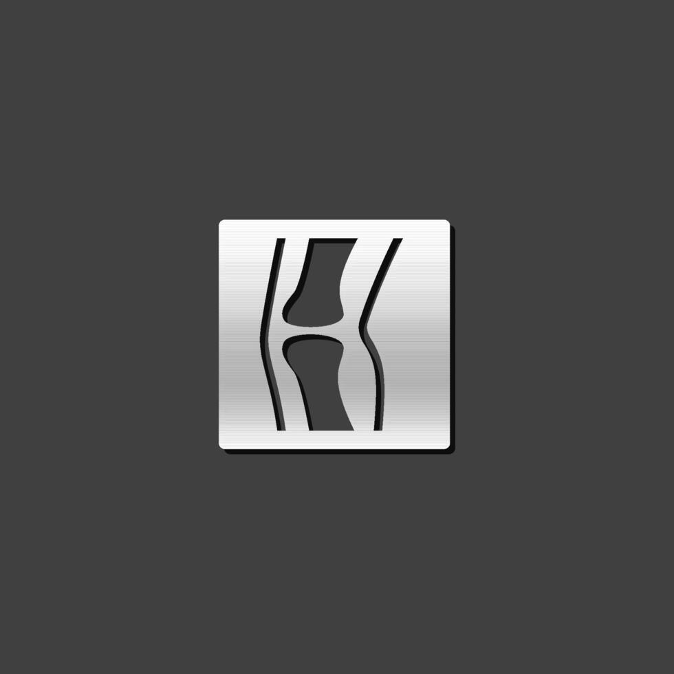 X raggio Immagine icona nel metallico grigio colore style.join scheletro piede vettore