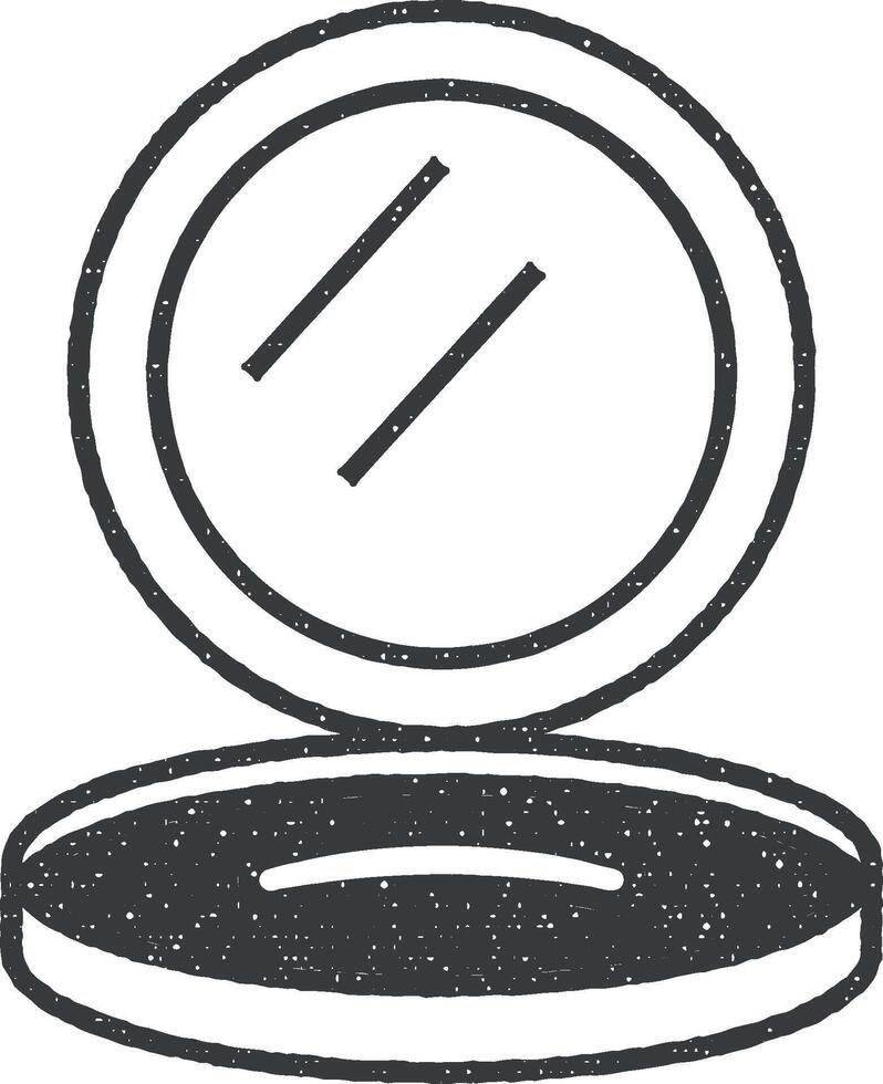 specchio schema icona vettore illustrazione nel francobollo stile