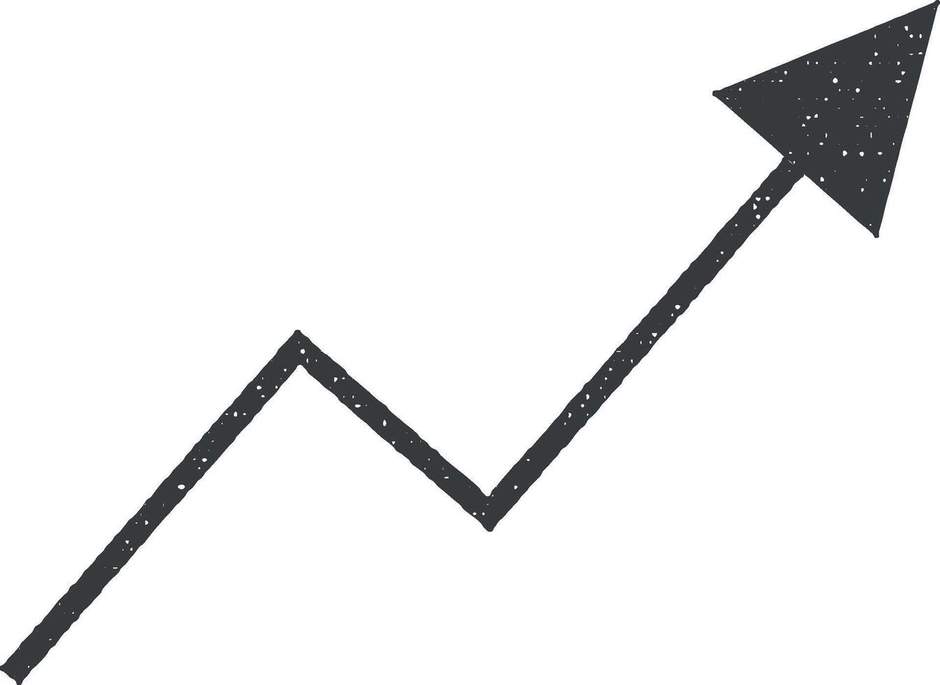 grafico freccia vettore icona illustrazione con francobollo effetto