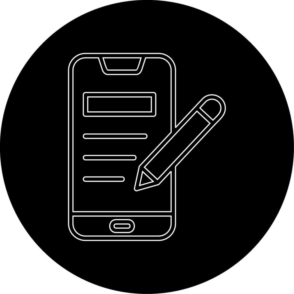 smartphone bloc notes vecto icona vettore