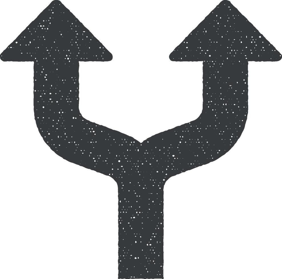 freccia su vettore icona illustrazione con francobollo effetto