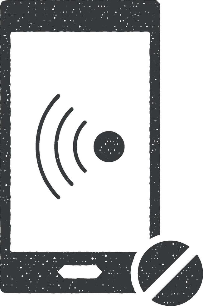 pillola a partire dal Wi-Fi vettore icona illustrazione con francobollo effetto