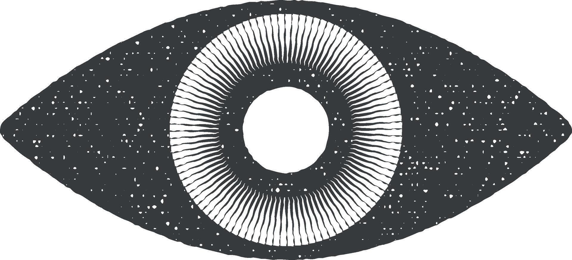 occhio vettore icona illustrazione con francobollo effetto