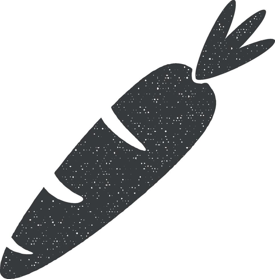 carota vettore icona illustrazione con francobollo effetto