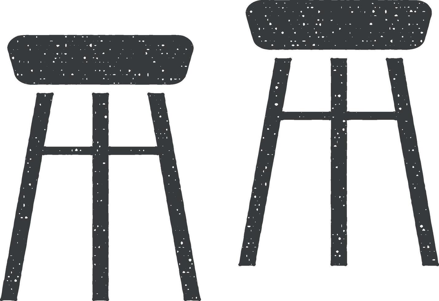 karaoke, sedia, mobilia vettore icona illustrazione con francobollo effetto