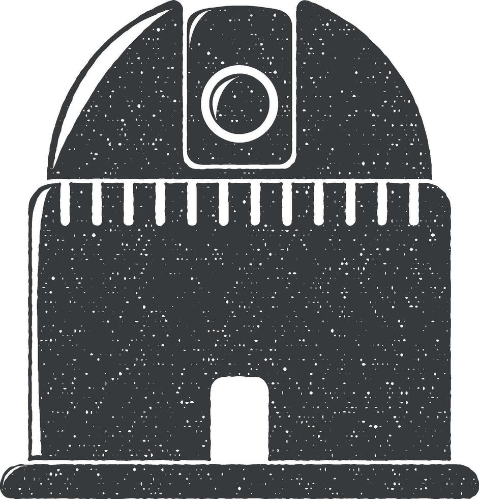 osservatorio vettore icona illustrazione con francobollo effetto