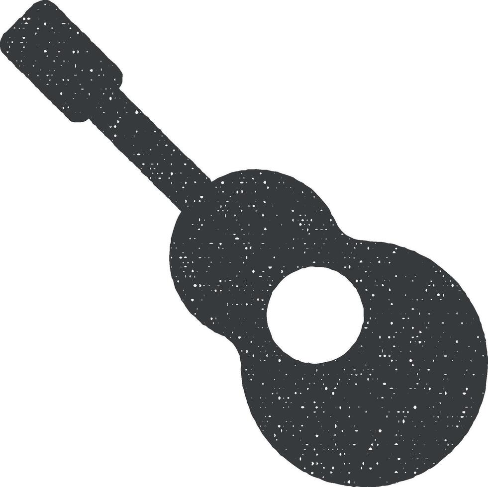 spagnolo chitarra vettore icona illustrazione con francobollo effetto