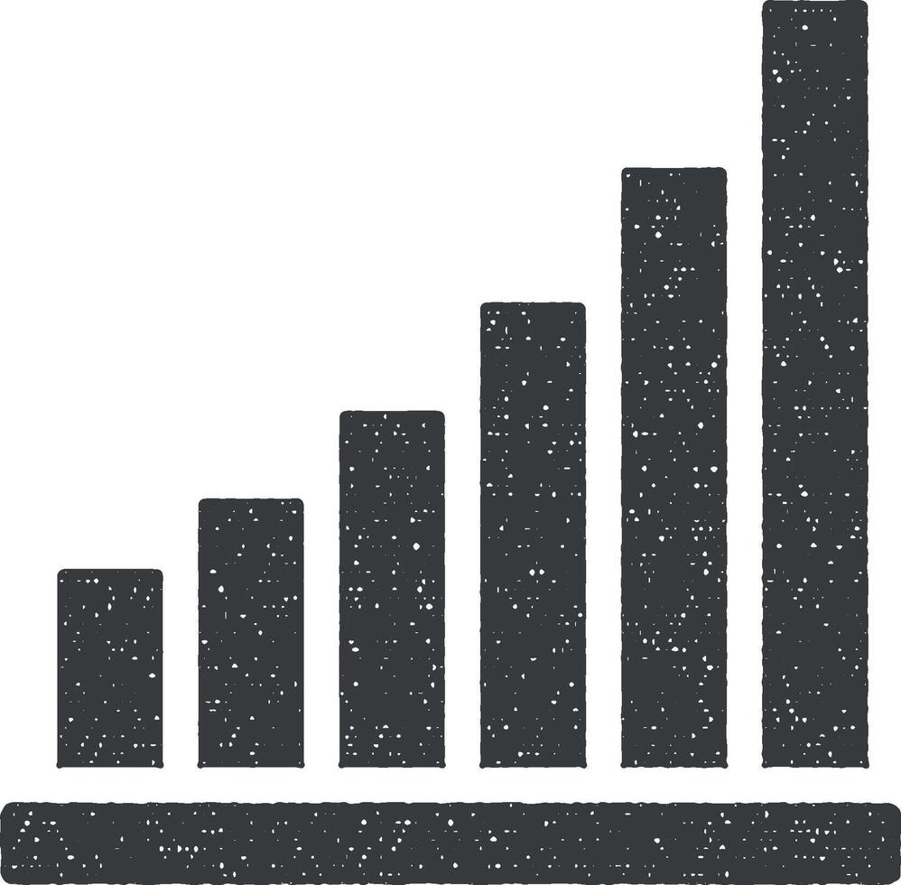 grafico grafico diagramma bar istogrammi icona vettore illustrazione nel francobollo stile