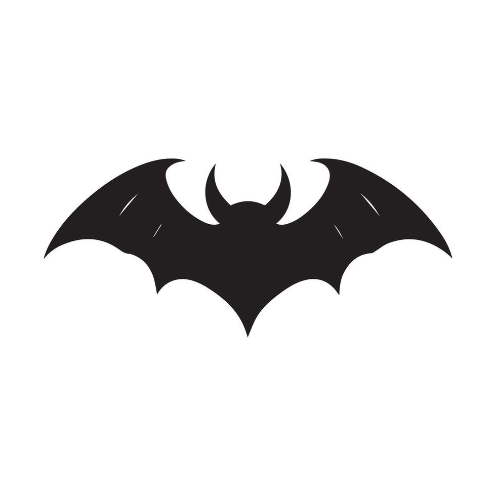 Halloween pipistrello icona silhouette. vettore