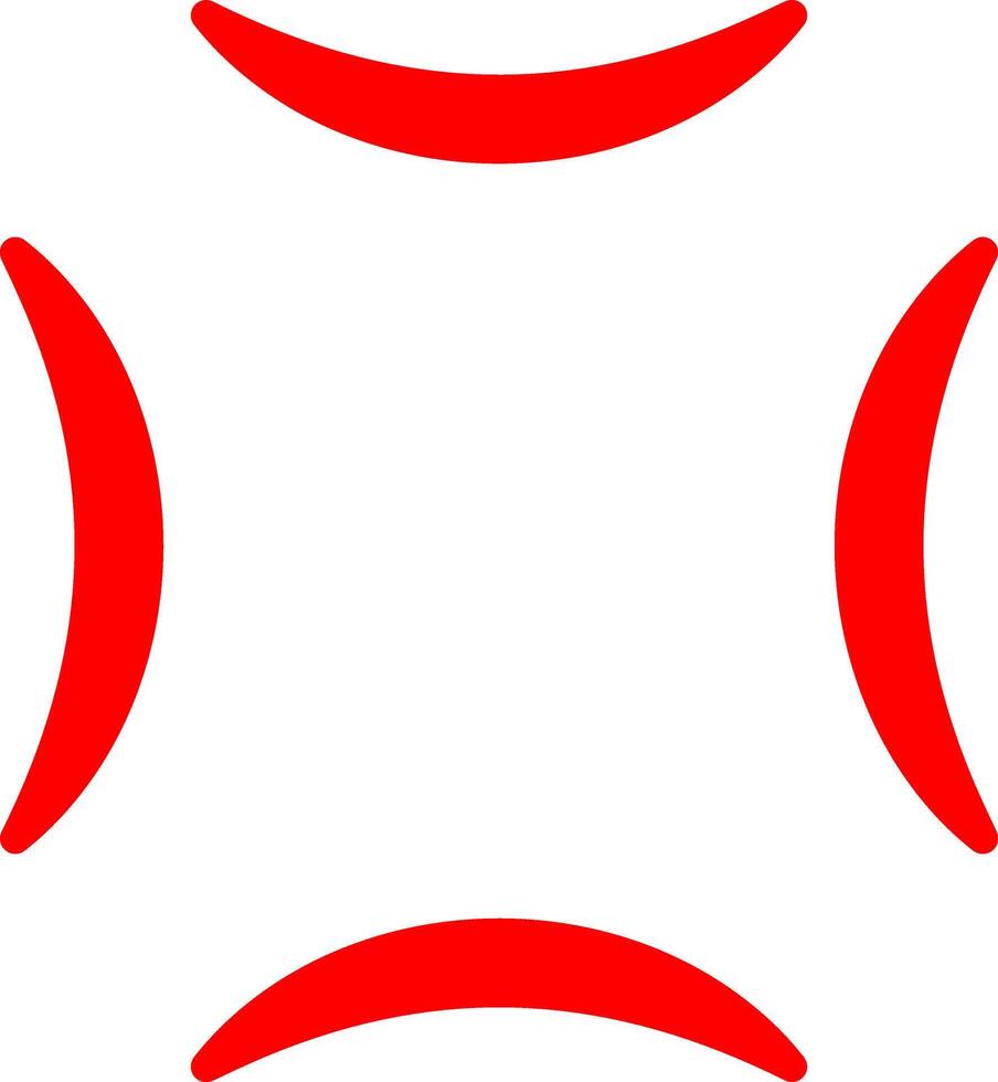 rosso rabbia simbolo icona vettore