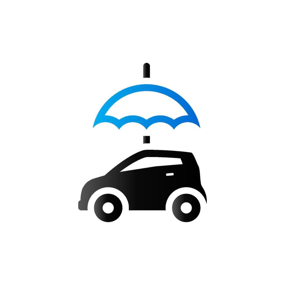 auto e ombrello icona nel duo tono colore. assicurazione protezione vettore
