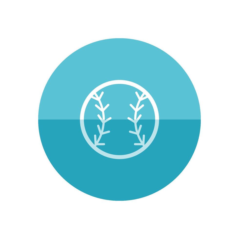 baseball icona nel piatto colore cerchio stile. sport campione concorrenza squadra vettore