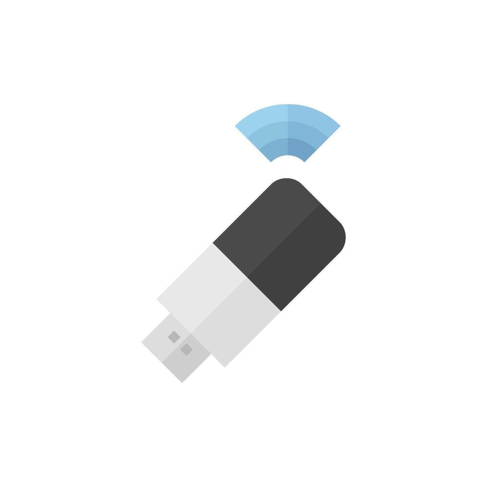 modem icona nel piatto colore stile. Internet connessione senza fili vettore