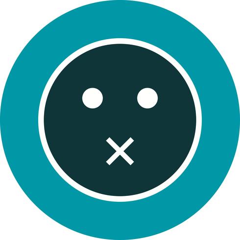 Icona di vettore Emoji muto