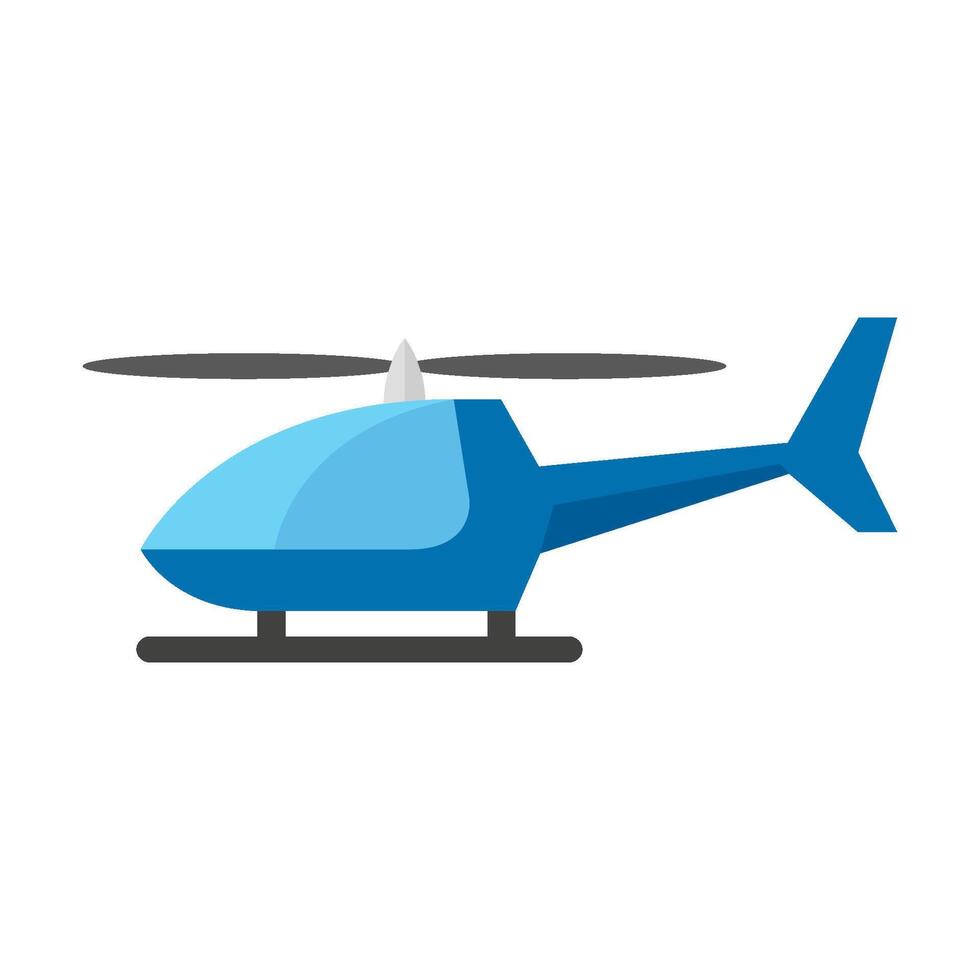 elicottero icona nel piatto colore stile. mezzi di trasporto aria aviazione elica vettore